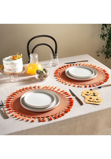 Karaca Molly 2'li Amerikan Servisi 38 Cm Turuncu Turuncu