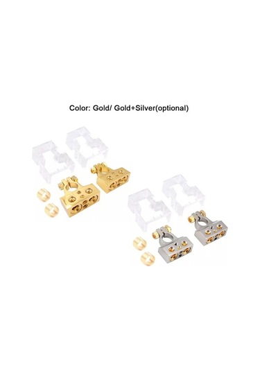 Novahub 0/2/4/8 Awg Pil Terminal Bağlantıları, Çinko Bakır Halkalı, 12-48v Uyumlu, Şeffaf Kapaklı