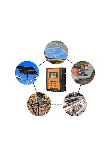 Pazly 30a Mppt Güneş Şarj Kontrol Cihazı - 2 Usb, Lcd Ekran, 12v/24v, Aşırı Yük Koruma