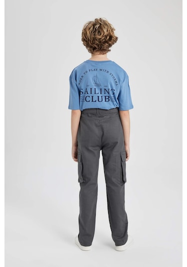 DeFacto Erkek Çocuk Kargo Fit Standart Paça Twill Pantolon B7162A824SPAR58 DeFacto Erkek Çocuk Kargo Fit Standart Paça Twill Pantolon B7162A824SPAR58