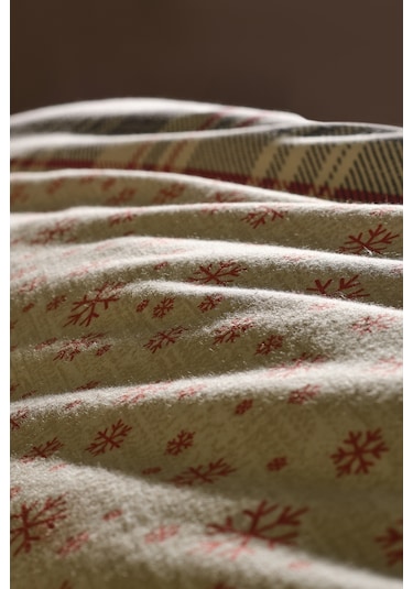 Flanel Nevresim Takımı Wendy Tek Kişilik Krem Krem