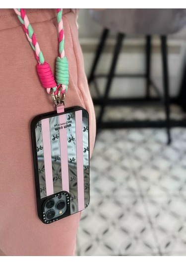 Yummy Case Telefon Şeridi Trendy Örgülü Pembe 235835492