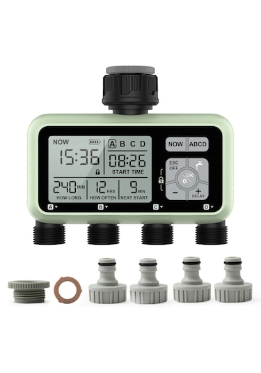 4 Çıkışlı Elektronik Su Zamanlayıcı