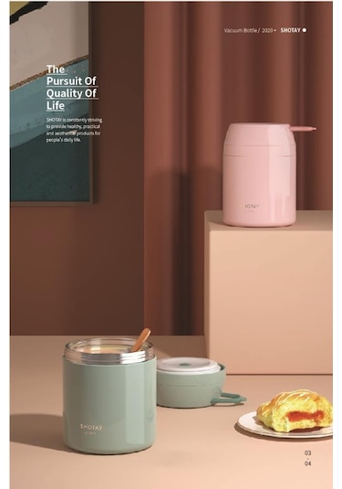 Shotay Termos Yemek Kabı 650ml Mavi