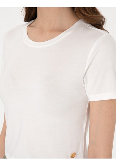 Pierre Cardin Kadın Beyaz Tişört 50306945-vr013 Beyaz