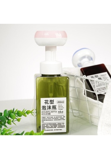 Beyaz 250 Ml Sabun Şişesi Köpük Losyonlar Doldurulabilir Şişe Çiçek Pompası Kafa Sabun Şampuan Kozmetik Kare Basit Yaratıcı Boş Şişe Beyaz