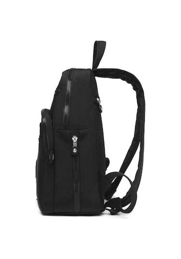 Krinkıl Kumaş Unisex Sırt Çantası 1207 Siyah