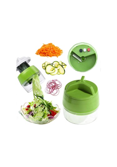 4'ü 1 Arada Spiral Sebze Kesici, 4 Pozisyonlu Spiral Sebze Kesici, Çok Yönlü Mutfak Aleti Diğer