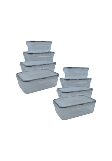 Buffer® 2 Adet 4'Lü Iç Içe Kilitli Kapaklı Plastik Saklama Kabı