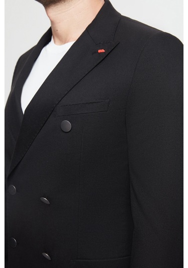 Twn Slim Fit Siyah Kumaş Ceket 5ef04dd024881 001