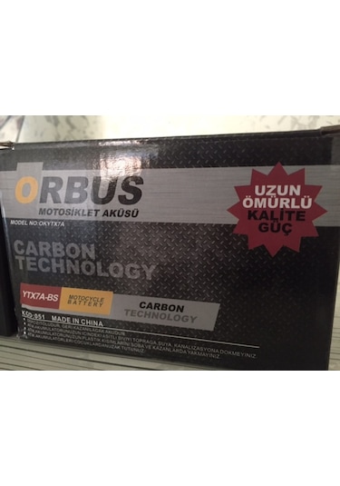 Orbus 12v 7ah Akü Ytx7a-bs Scoter Modelleri Carbon Teknolojisi