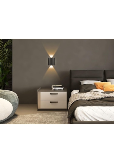 Sıcak Beyaz Modern Led Duvar Lambası Plastik Kabuk Oturma Odası İçin 6w Beyaz