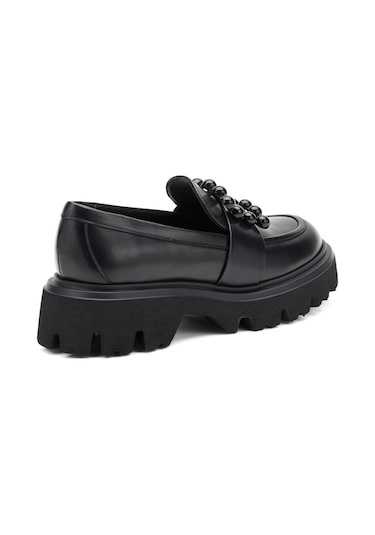 Oxford/ayakkabı Kadın 85l2 Frau Seta Chunky Mocassin Nero Siyah