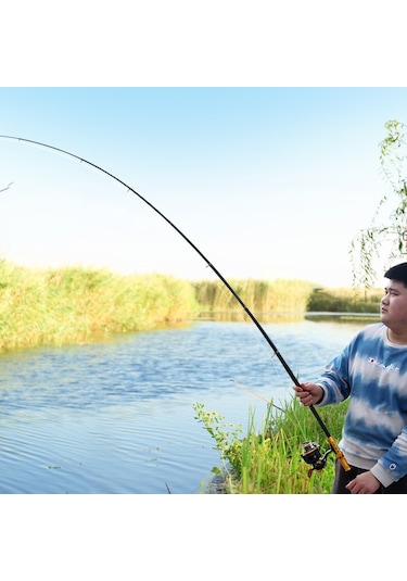 Yuntech01 2.1 Metre Minik Altın Kısa Kollu Olta Kamışı - Metal Ve Karbon Malzeme, Taşıma Çantası Dahil