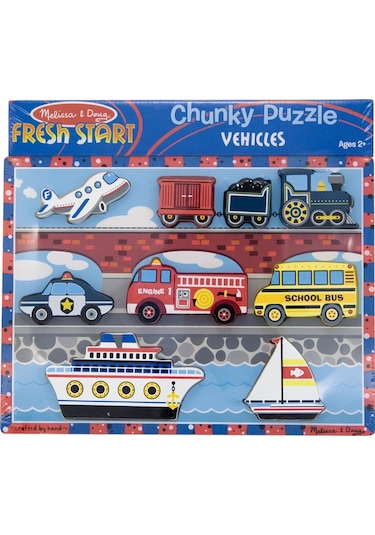 Melissa And Doug Ahşap Tombul Yapboz Araçlar