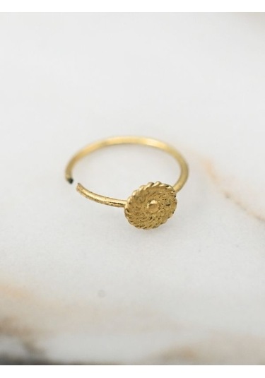 Gold Yuvarlak Burgu Detay 925 Ayar Hızma-hızma36 Altın