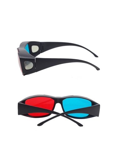 Kırmızı Mavi 3d Gözlük Anaglyph Çerçeveli 3d Görüş Gözlükleri Oyun Stereo Film Boyutlu Gözlük Plastik Gözlük