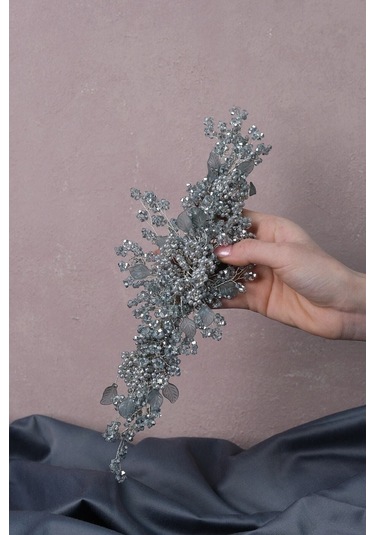 FdayAksesuar Gelin Saç Aksesuarı Azra Inci Boncuklu Gelin Kına Tacı Saç Aksesuarı FRDY31661