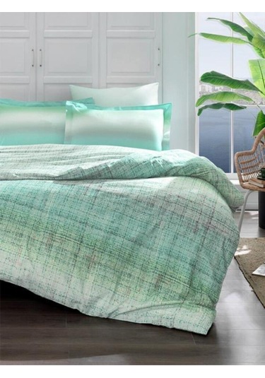 Özdilek Çift Kişilik Yeşil Weave Ranforce Nevresim Takımı Renkli