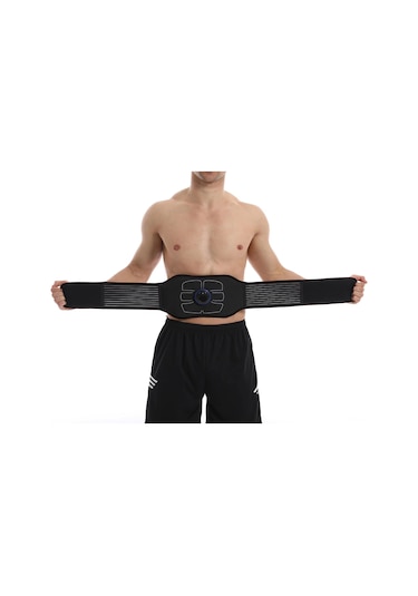 Yuntech01 Evde Kullanan Ems Nabızlı Karın Kasları Geliştirici, Şarj Edilebilir Masaj Kemer, Siyah, L/xl Siyah