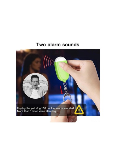 Neevoyu 2 Adet Usb Şarj Edilebilir Kişisel Alarm: 130 Db Acil Ses Ve Led Fenerli Kilit Zinciri, Kendini Koruma Aleti