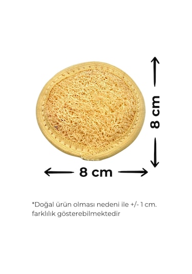 Doğal Kabak Lifi Banyo Hamam Yüz Peeling Kesesi 3 Adet