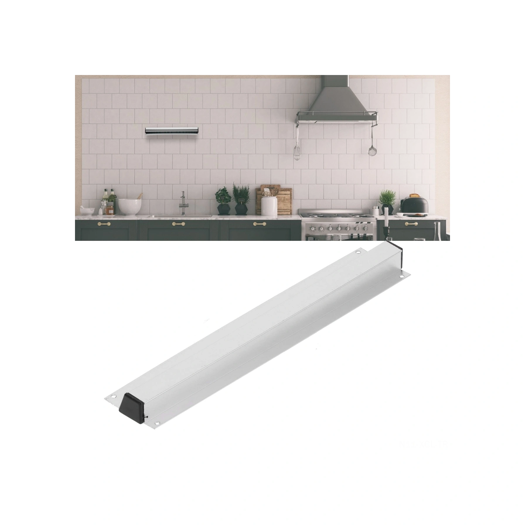 Konesam Alüminyum Duvar Tipi Bilet Tutucu, Pireli Tasarım, 40cm, Anti-korozon, Restoran/mutfak İçin Fatura-menü Tutucu Diğer