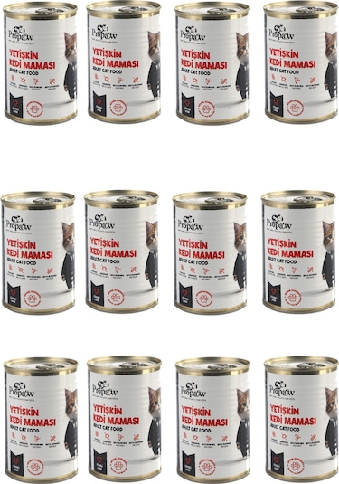 Propaw Ciğer Parça Etli Jöleli Premium Tahılsız Yetişkin Kedi Maması 12 x 415 G