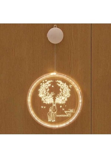 Dancemonkey Noel Dekorasyon Işığı Led Tatil 3d Asılı Lamba Pille Çalışır Geyik Geyik Figürü İle Led Aydınlatma Gün Işığı