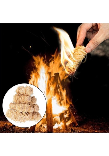 Homyl 12x 100% Ateş Başlatıcılar Şömine Odun 2x5cm Odun Kahverengi