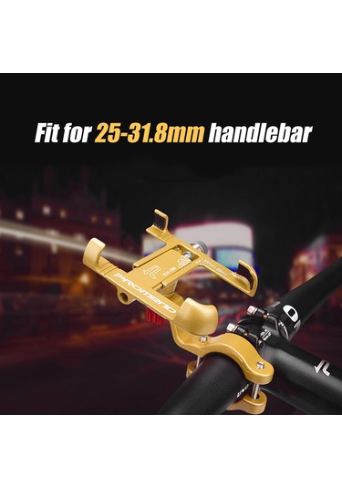 Gajeena Bisiklet Ve Motosiklet İçin 360 Dönebilen Alüminyum Telefon Tutucu - 25-31.8mm Gövdeye Uyumlu Diğer