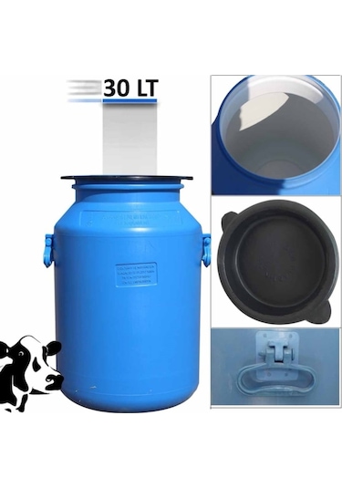 Süt Güğümü Içi Beyaz 30 Litre Mavi