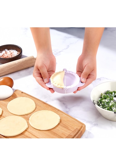 Pratik Ravioli Poğaça Çiğ Börek Mantı Kurabiye Kalıbı Plastik Beyaz