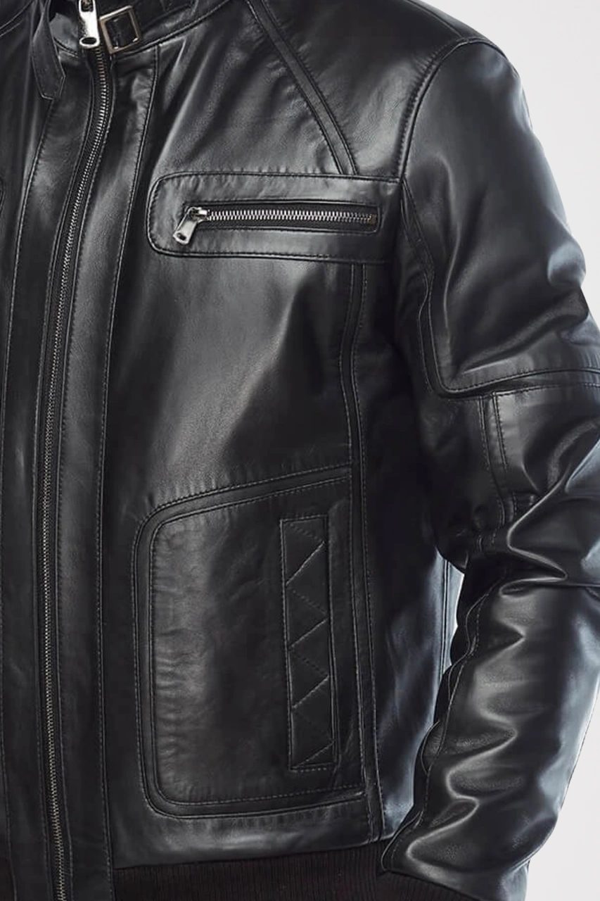 Derije Asensio Hakiki Deri Erkek Siyah Mont