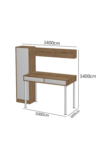 Evdemo Akort Çalışma Masası Beyaz