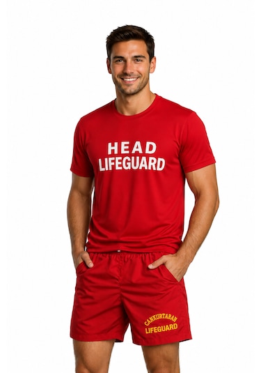 Baş Cankurtaran Tshırt - Head Lıfeguard Kırmızı