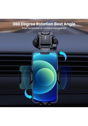 Createtech Topk Evrensel Araç Montaj Telefon Tutucu Vantuz Tabanı Ile Dashboard Araba Cep Telefonu For Dashboard - Küçük Boyutlu -