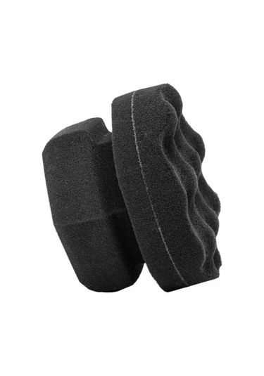 Folinda 11cm Büyük Boy 4'lü Siyah Lastik Parlaklatma Sporu - Dalgalı Desenli El Tutulu, Dokunaklı Yüzeylere Uygun, Yeniden Kullanılabilir