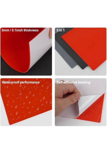 Mühürcüm Koyu Gri Renk Lateks Kauçuk Kokusuz Kuru Kaşe Mühür Mürekkep Pedi A4 Ebat 2,3mm