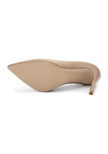 Tamer Tanca Kadın Hakiki Deri Bej Topuklu Ayakkabı 1027 253 Bn Ayk Y25 Nude Dr Nude