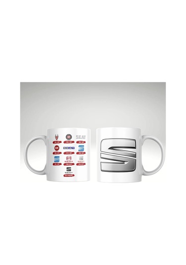 Applucky Seat Logo Tarihçesi Baskı Kupa Bardak Beyaz