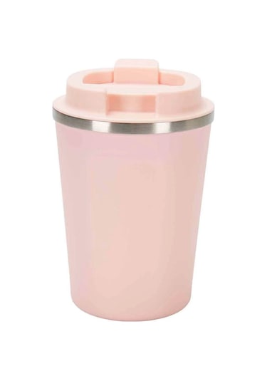 Paslanmaz Çelik Kahve Termos Bardağı 380 Ml Pembe