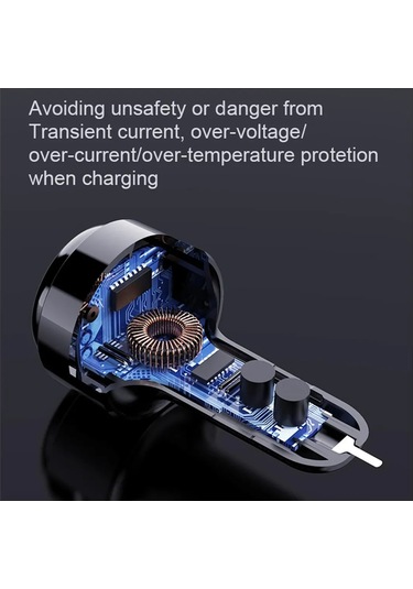 Geeroyoo 38w Hızlı Şarj Çift Portlu Usb-c Araç Şarj Cihazı - Pd 20w & Qc3.0 Uyumlu