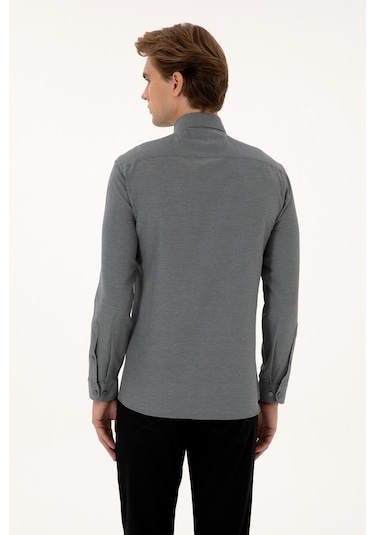 U.s. Polo Assn. Erkek Antrasit Gömlek Basic 50316723-vr006 Antrasit