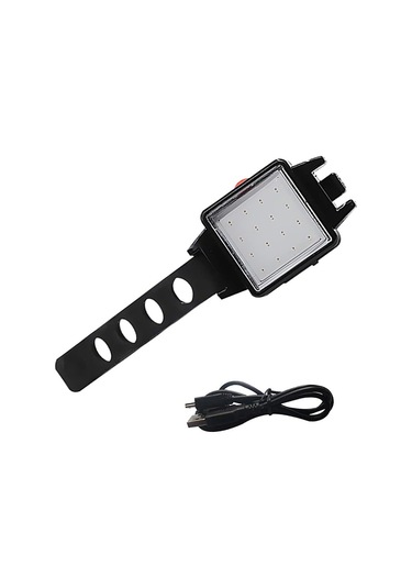 Forte Gt 6169 Bisiklet Arka Işık 3 Modlu 120 Lümen Usb Şarjlı Güçlü Arka Stop Gri - Siyah