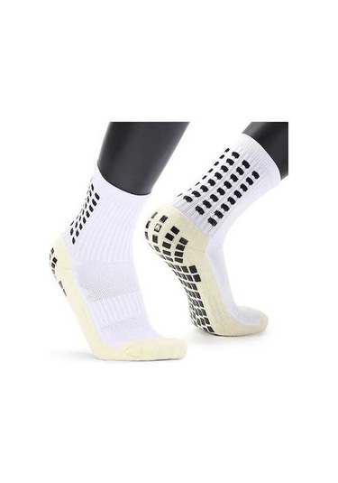 Willowhaven Erkekler Kaymaz Futbol Çorapları, Atletik Uzun Emici Spor Tutuş Çorap, Siyah/beyaz/kırmızı/sarı/mavi/turuncu, Abd 6.5-10/cn 39-44 Beyaz