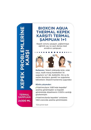 Bioxcin Aqua Termal Kepek Şampuan 2 x 300 ML