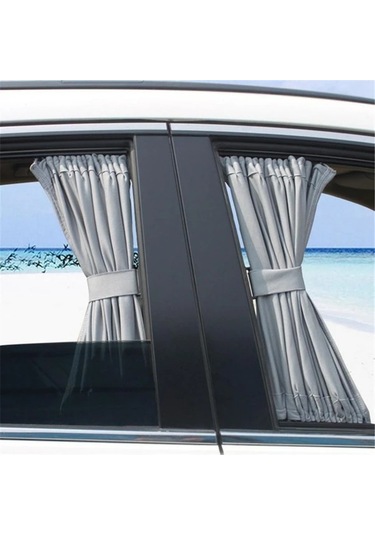Xuweiwei 2 Adet Evrensel Araç Yan Cam Perdesi Güneşlik Seti Beige 19.69x18.5inch