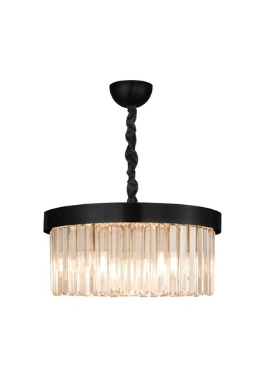 Desina 40'lık Kristal Taşlı Lüks Avize - Siyah Siyah