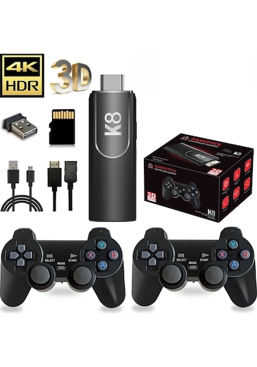 K8 4k Hdmi 10000+ Oyunlu Çift Kol 3d Retro Arcade Oyun Konsolu
